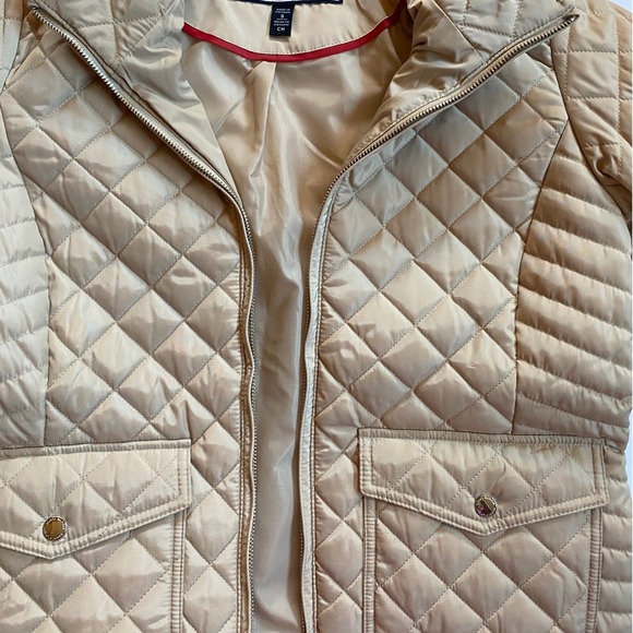 Tommy Hilfiger Womens Mid-lightweight Quilted‎ Jacket Chino - S EUC - Picture 10 of 16